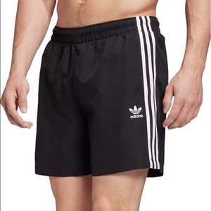 ADIDAS ORIGINALS 3-Stripes Swim Trunks Black